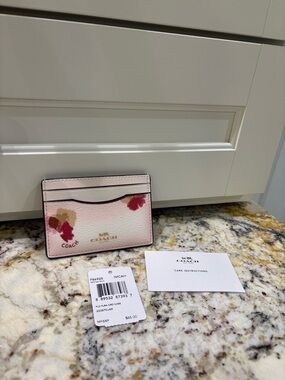 Coach Floral Leather Card Case